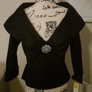 Black Dress Satin Top